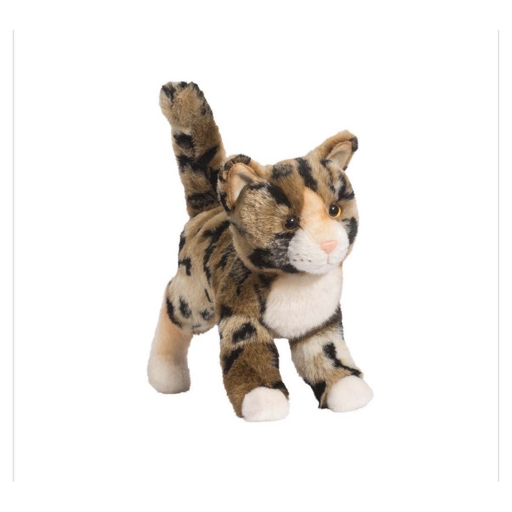 Douglas Plush Cat 10" Brown Black Spotted Tashette Bengal Kitty 1862 Cuddle Toy